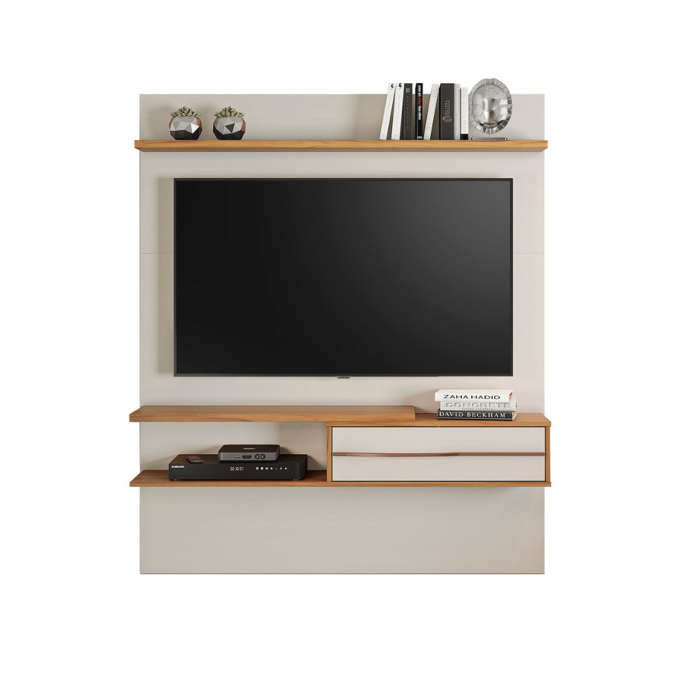 Painel Para TV Até 55 Polegadas Freijó Trend/Off White Notável NT 1155