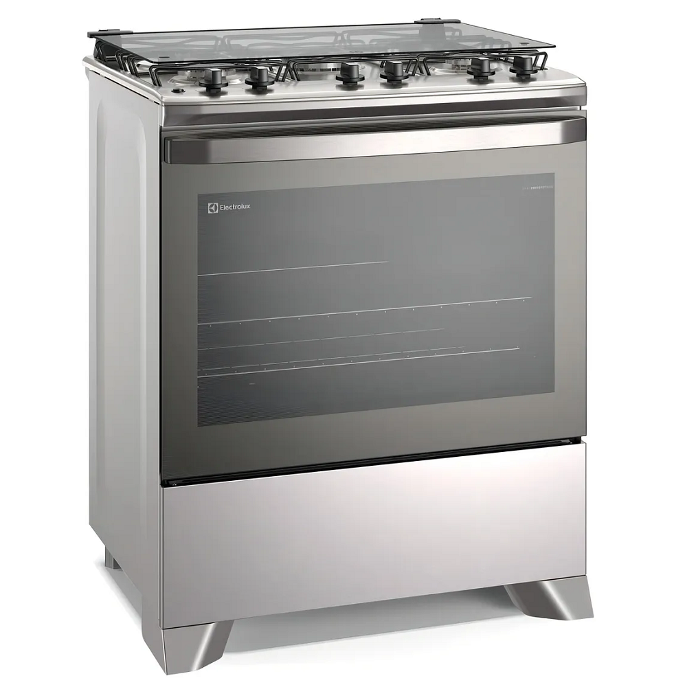 Fog&atilde;o 5 Bocas Electrolux Mesa de Inox Cinza Bivolt Efficient PerfectCook FE5IG