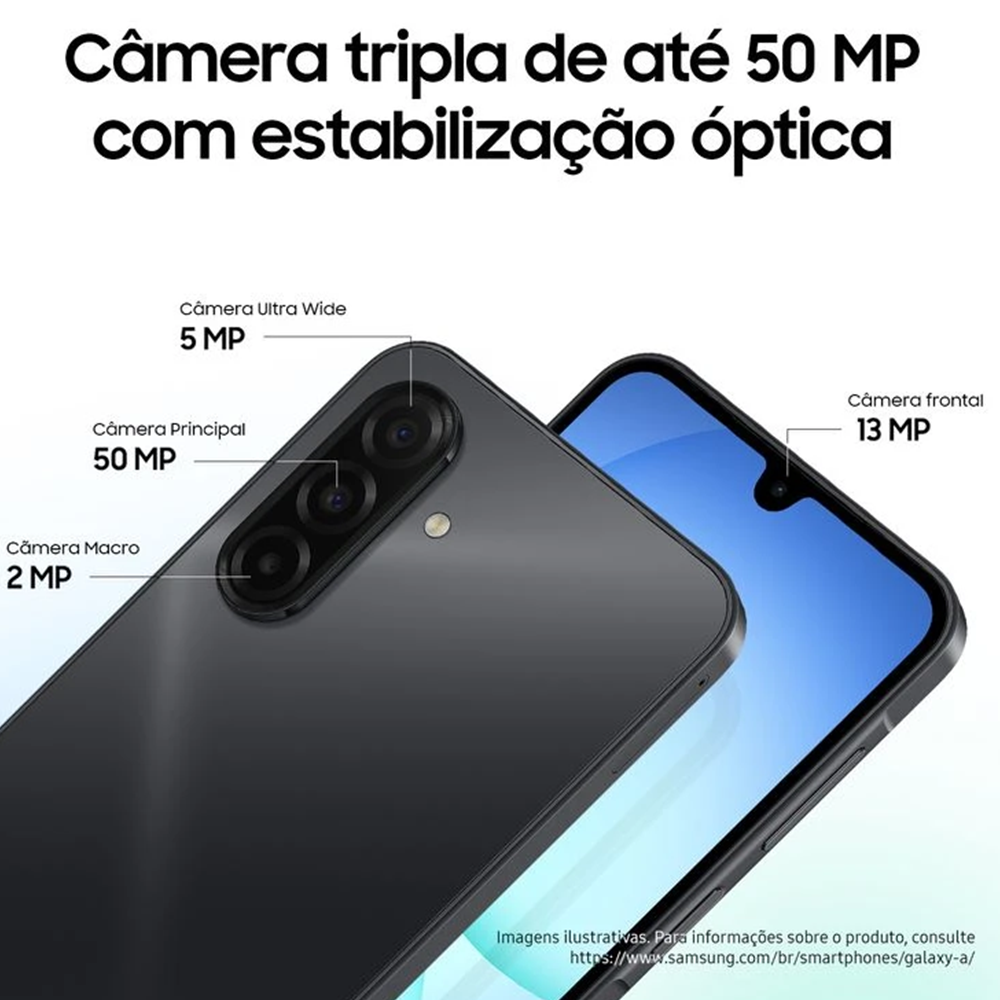 Smartphone Samsung A17 Cinza 128GB 8GB RAM Tela 6,7" C&acirc;mera Tripla + Selfie 13MP, , large image number 3