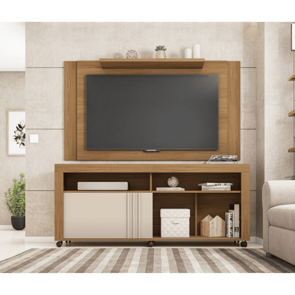 Rack com Painel Extens&iacute;vel para Tv at&eacute; 55 Polegadas Marrom Caemmun Multiplus, , large image number 4