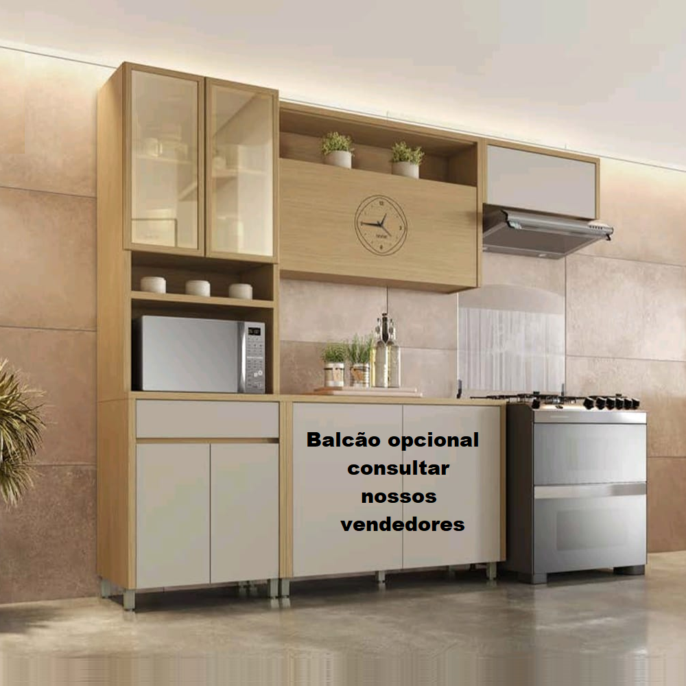 Cozinha Completa 6 Portas Carvalho/Greice Nesher Condessa 100% MDF, , large image number 1