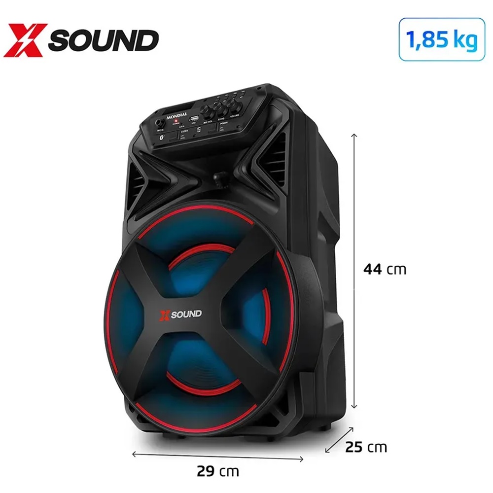 Caixa de Som Amplificada Mondial Bluetooth USB R&aacute;dio FM 300W Bivolt CM300-N, , large image number 7