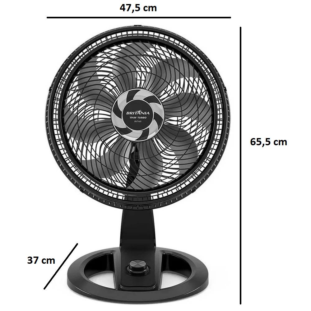 Ventilador de Mesa Britânia 40 cm 8 Pás 2 em 1 174W 220V BVT481 Maxx Force, , large image number 3