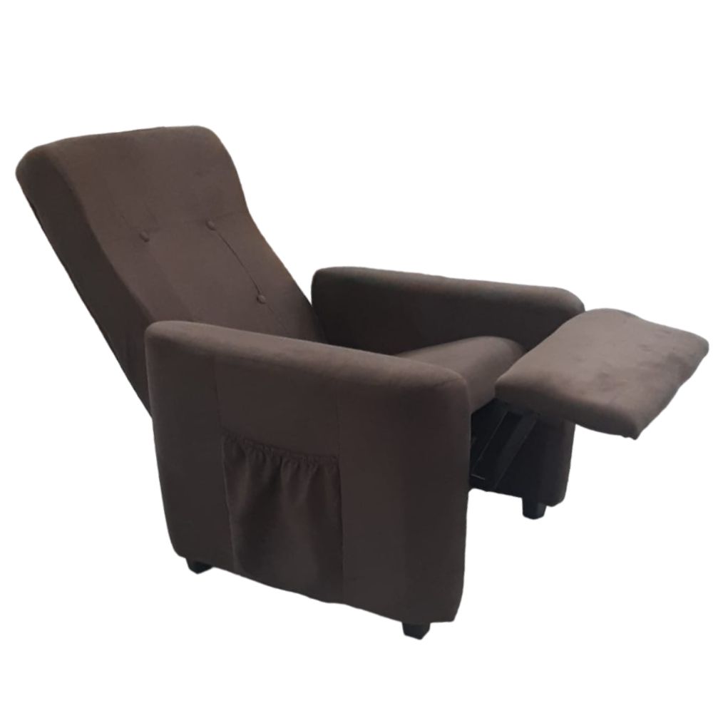 Poltrona do Papai Reclinável Movelpaz Nice em Suede