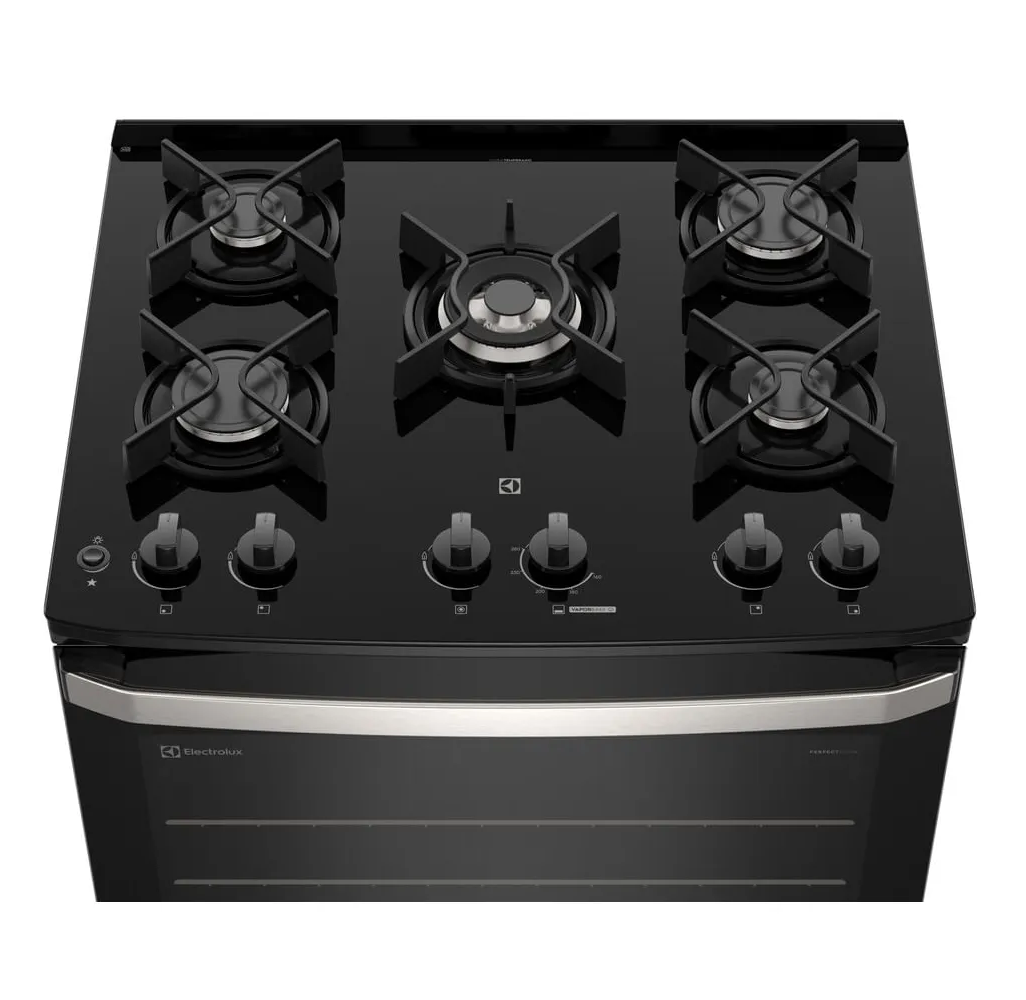 Fog&atilde;o 5 Bocas Electrolux Mesa de Vidro Preto Bivolt Efficient FE5GB, , large image number 3