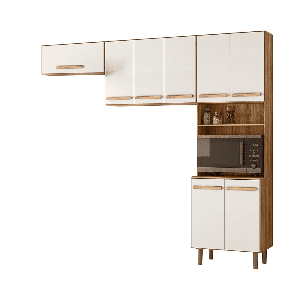 Cozinha Completa 8 Portas Freij&oacute;/Off White Nicioli Lemon