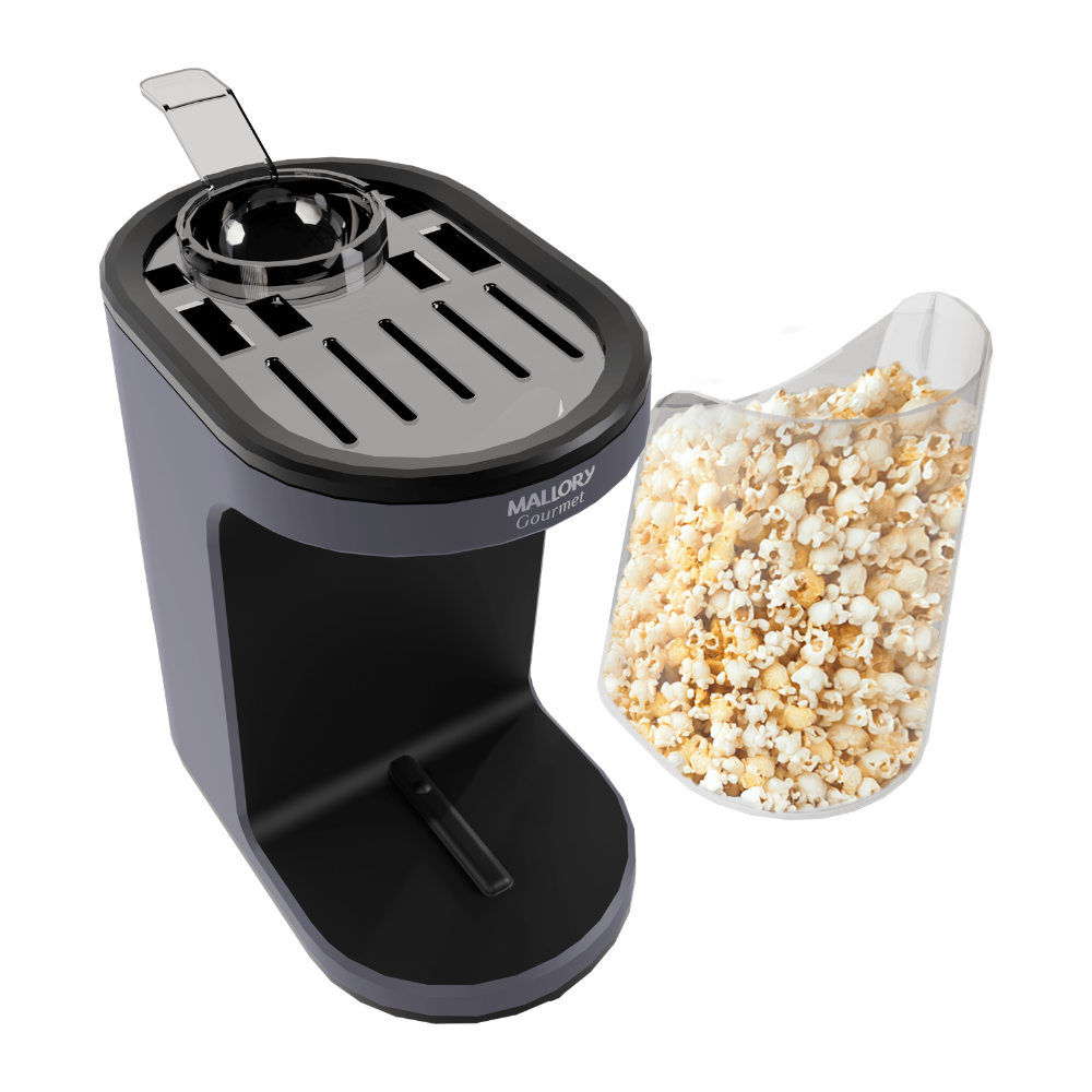 Pipoqueira El&eacute;trica Mallory Pop Gourmet 220V Sem &Oacute;leo 1200W Cinza, , large image number 4