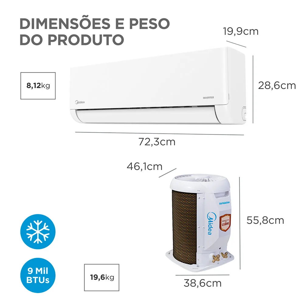 Ar Condicionado Springer Inverter Midea AirVolution Lite 9000 BTUh Frio, , large image number 9