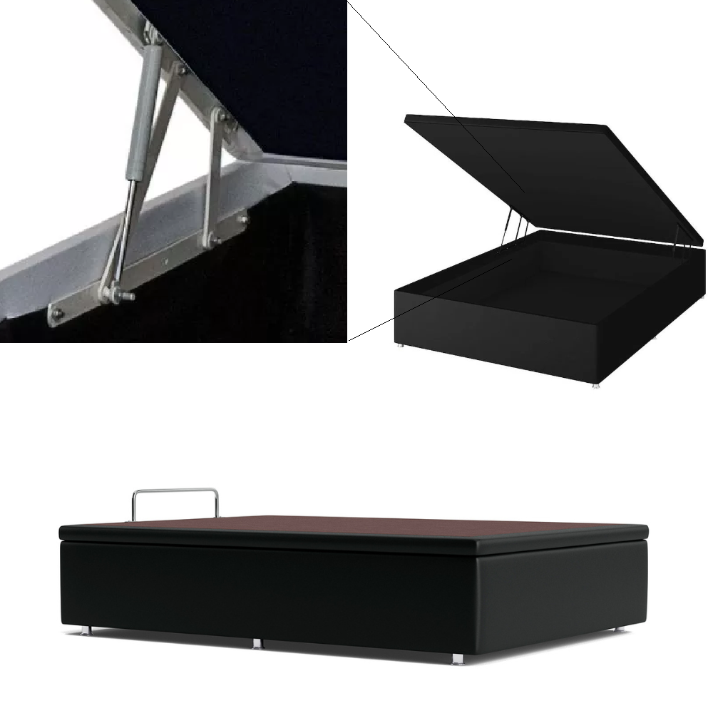 Cama Box Casal com Base Bau Courino D33 Molas Ensacadas Freedom 138x188x74,5 cm Ortobom, , large image number 5