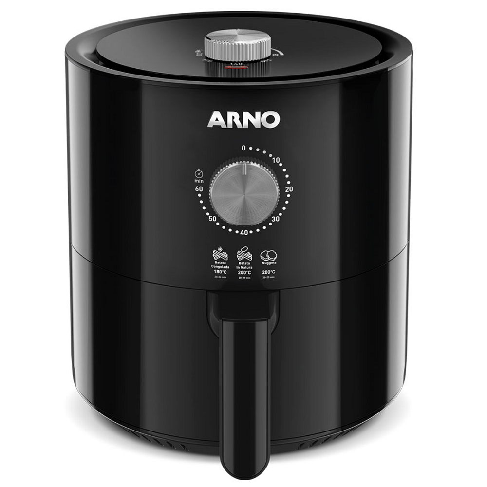 Fritadeira Elétrica Air Fryer Arno Sem Óleo 4,2 Litros 220V 1490W Preta Meca UFRP