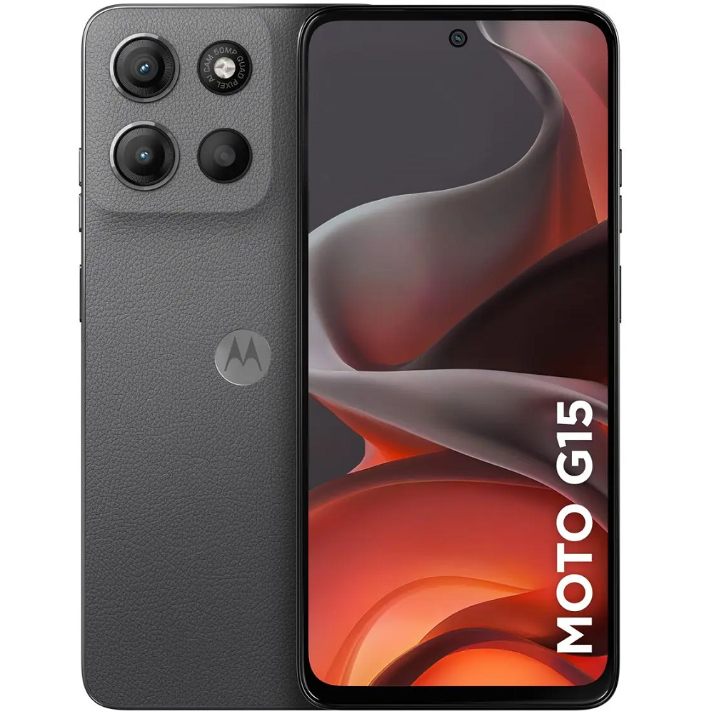 Smartphone Motorola Moto G15 Grafite 256GB 4GB RAM+8GB RAM Booster Tela 6,7" Câmera 50MP+5MP+Selfie 8MP