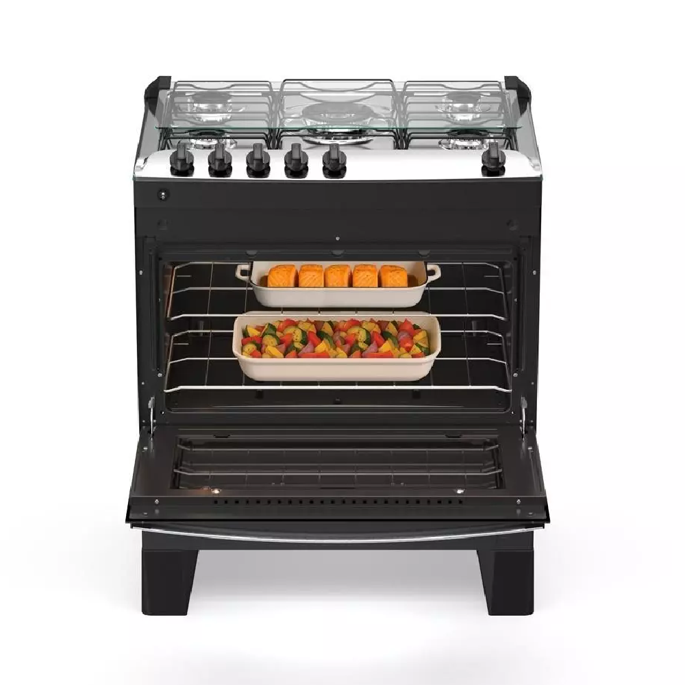 Fog&atilde;o 5 bocas Atlas Autom&aacute;tico Mesa de Inox Preto Mil&atilde;o Fast, , large image number 3