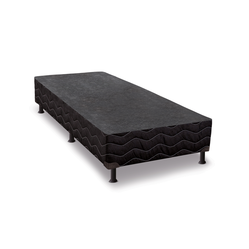 Base Cama Box Solteiro Sommier Universal Preto 188x88x43 cm Reconflex